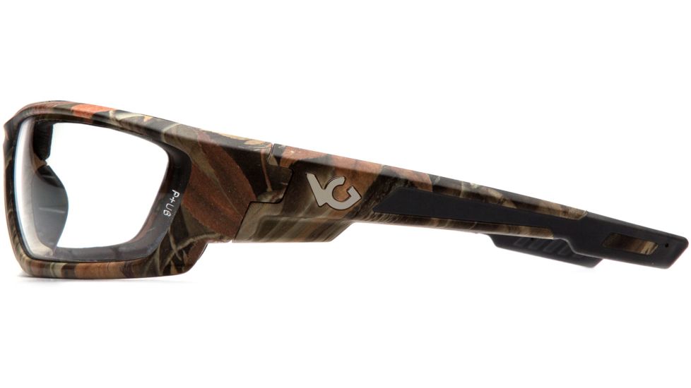Venture Gear Brevard Safety Glasses w/Clear Anti-Fog Lens, Camo, VGSCM1010DTB