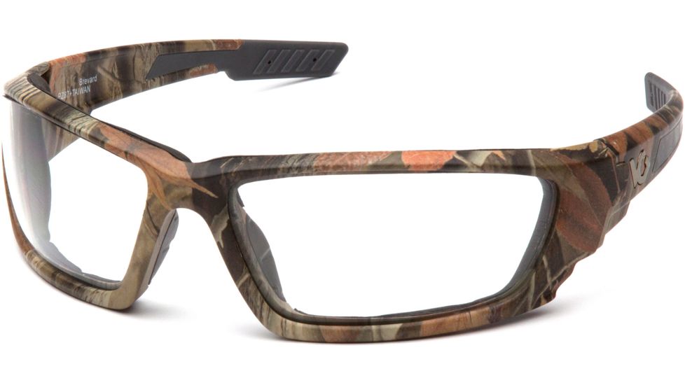 Venture Gear Brevard Safety Glasses w/Clear Anti-Fog Lens, Camo, VGSCM1010DTB