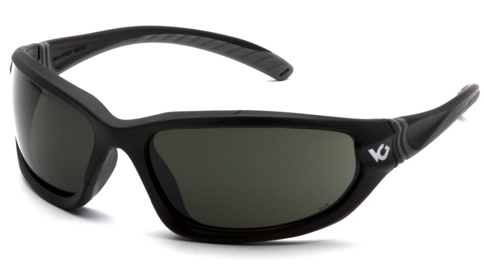 Venture Gear Ocoee Shooting Glasses, Forest Gray Anti-Fog Lens, Black Frame VGSB122T
