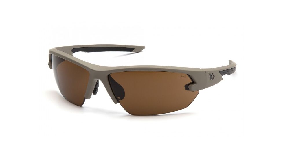 Venture Gear Tactical Semtex 2.0 Safety Glasses w/Bronze Anti-Fog Lens, Tan, Universal VGST1418T