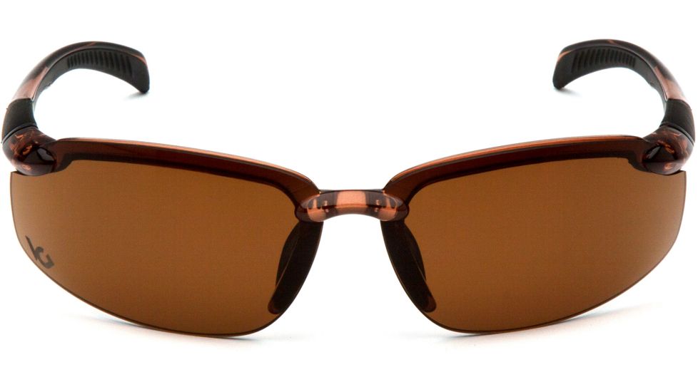 Venture Gear Waverton Safety Glasses w/Bronze Lens, Brown, VGSBR1118DB