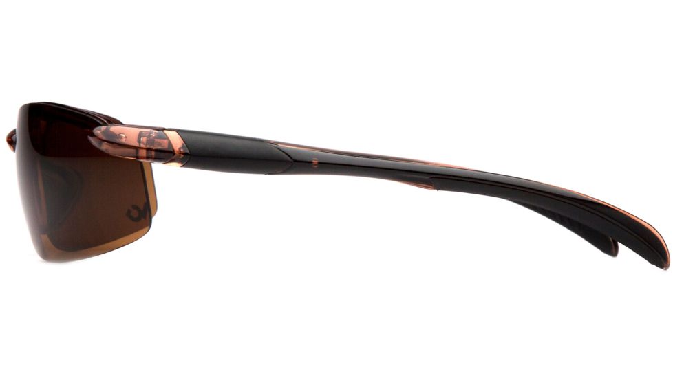Venture Gear Waverton Safety Glasses w/Bronze Lens, Brown, VGSBR1118DB