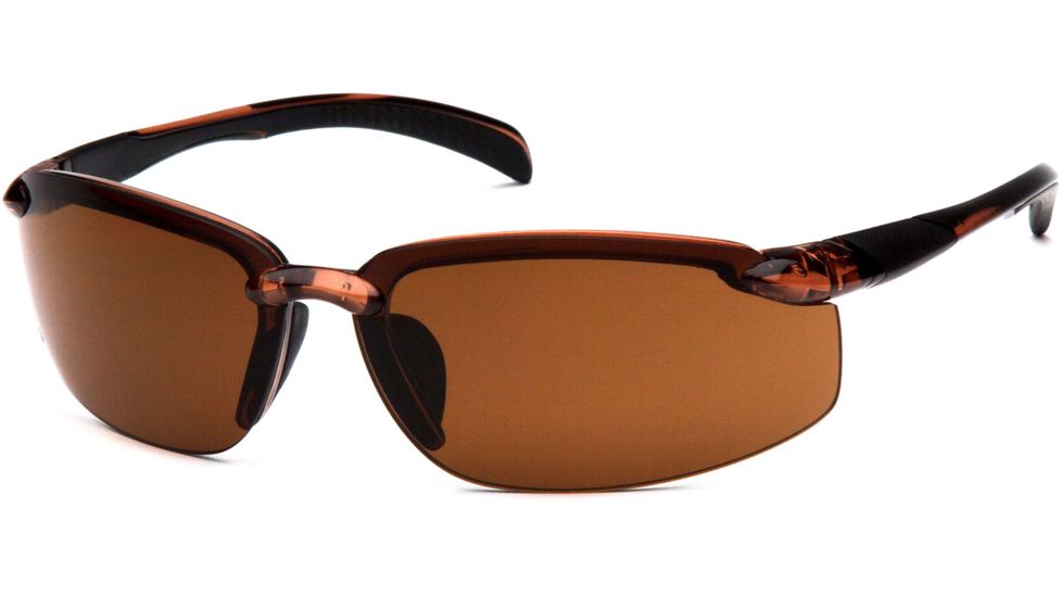 Venture Gear Waverton Safety Glasses w/Bronze Lens, Brown, VGSBR1118DB