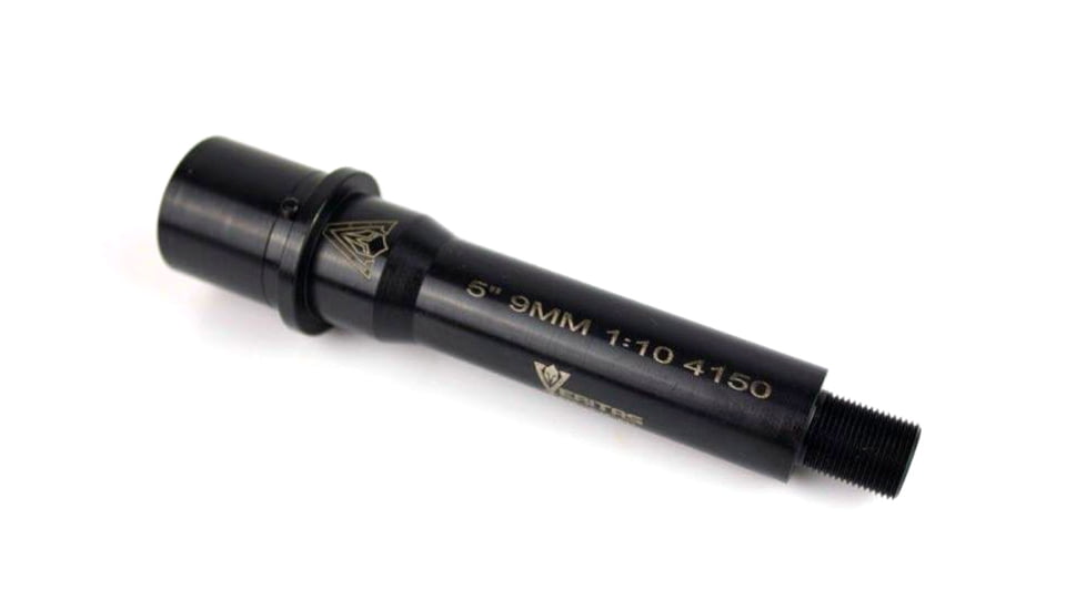 Veritas Tactical CMV AR 9mm Barrel, 5in, Medium Profile, 1/10 Twist, 1/2 x 28 Thread, Black Nitride, PCB-5-M4-9MM-10-N