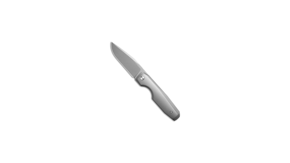 Vero Engineering Isotope Mini Integral Folding Knife, 3.45in, Bohler M390 Stainless Steel, Drop Point Blade, Titanium, Gray Handle, Frame SW, Gray/Gray, 7.78 inch, BHQ-209201