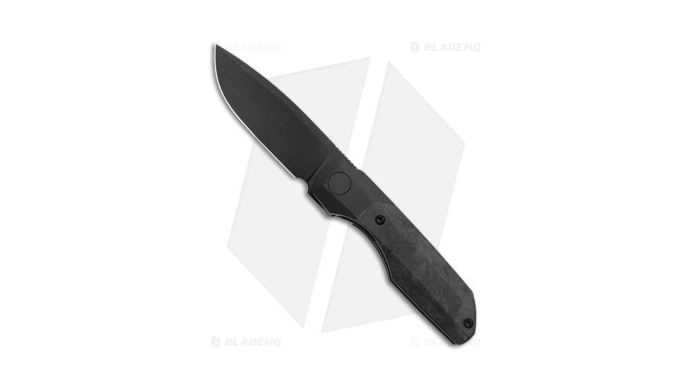 Vero Engineering Mini Synapse Folding Knife, 2.87in, Bohler M390 Stainless Steel, Drop Point Blade, Carbon Fiber, Black Handle, Black/Black, 6.60 inch, BHQ-177918