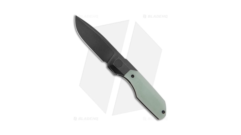 Vero Engineering Mini Synapse Folding Knife, 2.87in, Bohler M390 Stainless Steel, Drop Point Blade, G-10, Black/Jade Handle, Black/Jade/Black Gray, 6.60 inch, BHQ-177925