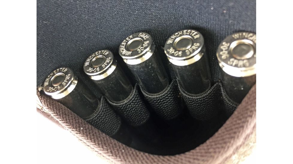 Vero Vellini Deluxe Cartridge Case, 5 Rounds, Brown Leather/Loden V20060