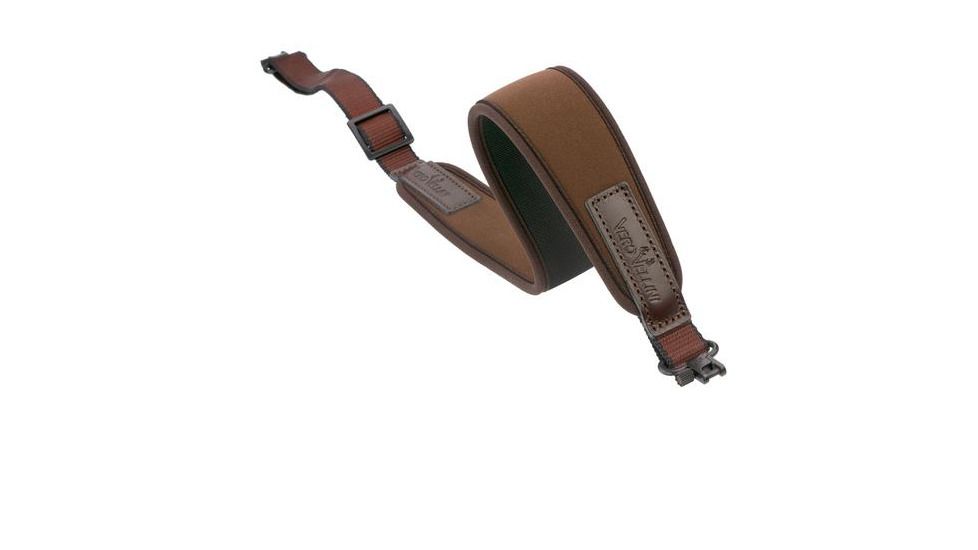 Vero Vellini Premium Leather/Neoprene Rifle Sling w/Uncle Mikes QD Swivels, Brown V17430
