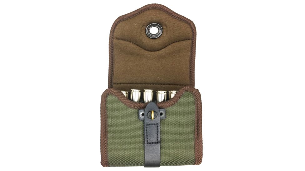 Vero Vellini Standard Cartridge Case, Rifle, 12 Rounds, Forest Green/Brown Trim V20020