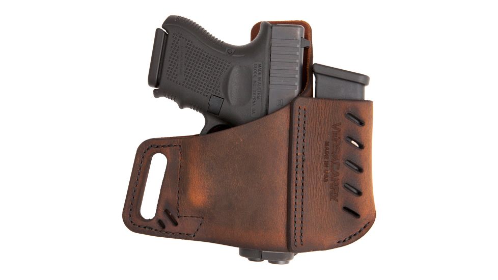 Versacarry Commander OWB Holster, Right Hand, Size 1, Distressed Brown, 62101