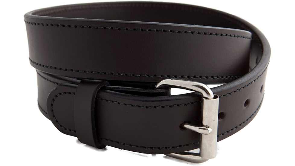 USED Versacarry Double Ply Heavy Duty Leather Belt, 34in, Black, 301/34, EDEMO1, Used, Condition Fair, Scratches
