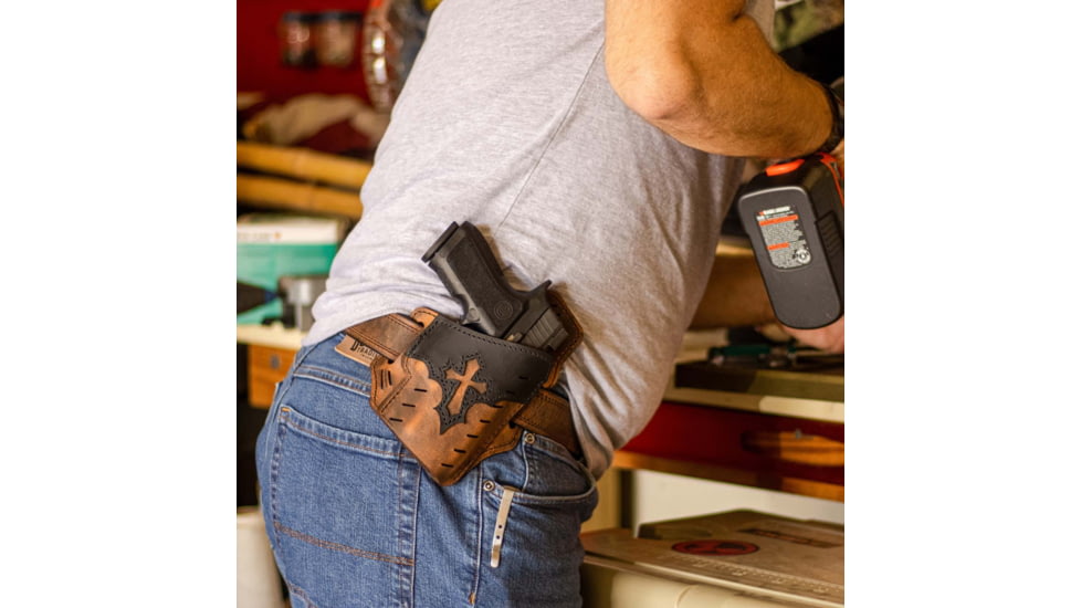 Versacarry Guardian OWB Holster - Arc Angel Underground Edition, Right Hand, Size 2, Distressed Brown, UGA2BRNL