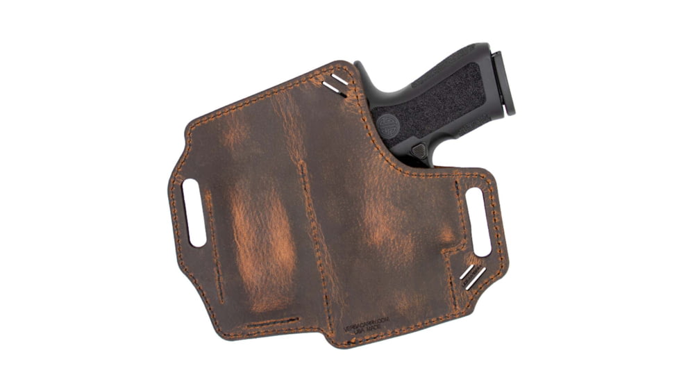 Versacarry Guardian Holster - Arc Angel Design - OWB - Mag Pouch - Brown Base/Black Patch - Size 1 - Left Hand, UGMA1BRNL