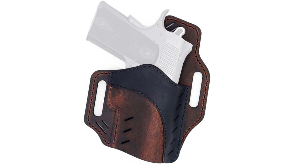 Versacarry Guardian Horizon OWB Holster, Right Hand, Brown Base / Black Patch, Size 1, Brown, UGH1BRN
