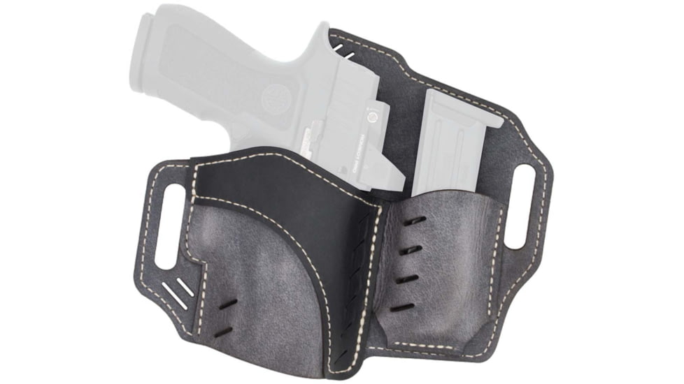 Versacarry Guardian Horizon OWB Holster w/Mag Pouch, Right Hand, Grey Base / Black Patch, Size 1, Grey, UGMH1GRY