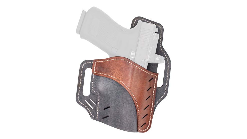 Versacarry Horizon Vintage OWB Holster, Sub Compact/Compact Auto, Size 4, Right, Grey/Tan, UGH4GRY-T