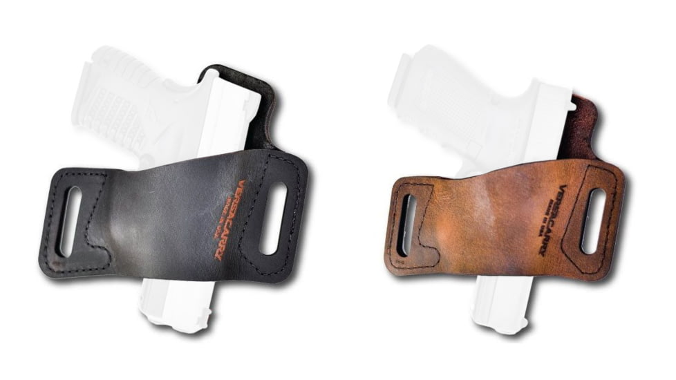 VersaCarry Protector S1 OWB Holster, Black, Distressed Brown