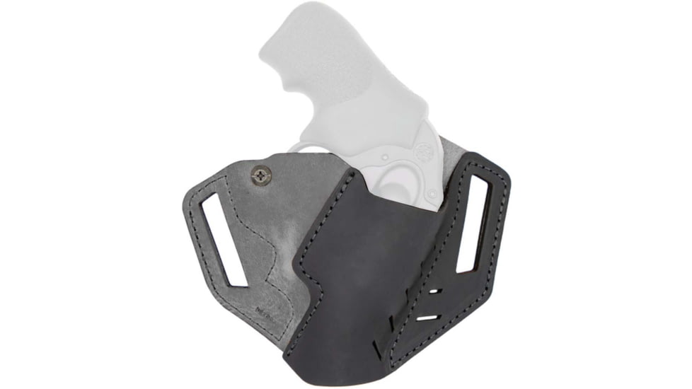 Versacarry Revolver OWB Holster, Right Hand, Grey Base / Black Patch, Sp101 / S&amp;W J Frame / Ruger Lcr, Grey, REV301