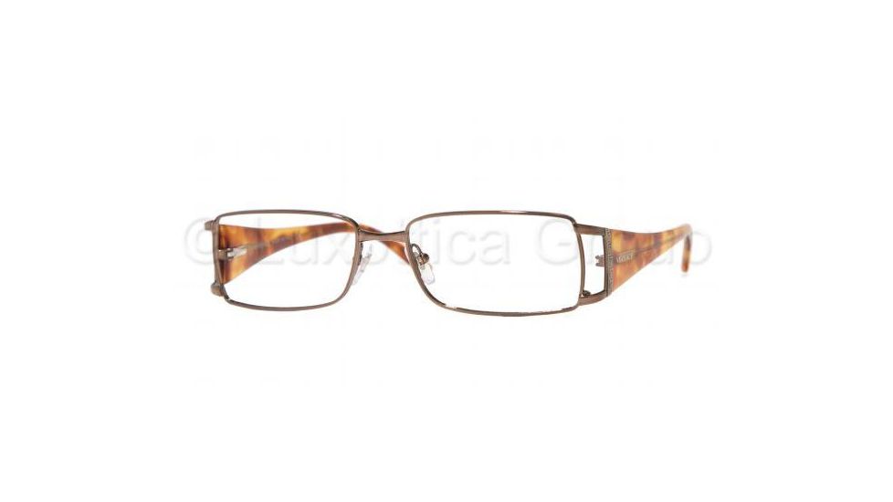 Versace VE 1132 Eyeglasses Styles -  Light Brown Frame w/Non-Rx 50 mm Diameter Lenses, 1031-5016