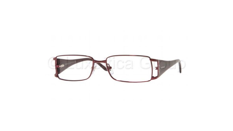 Versace VE 1132 Eyeglasses Styles -  Red Brick Frame w/Non-Rx 52 mm Diameter Lenses, 1205-5216