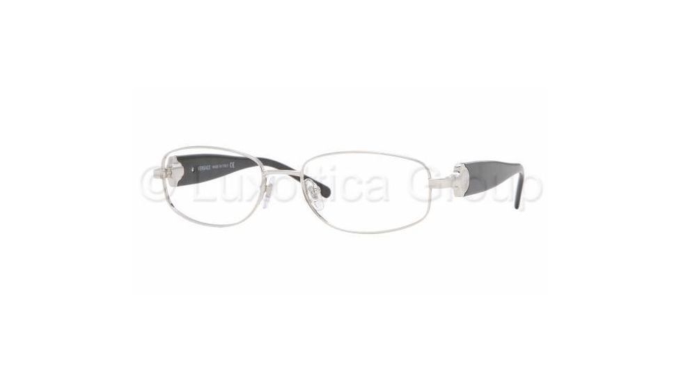 Versace VE 1149 Eyeglasses Styles - Silver Frame w/Non-Rx 51 mm Diameter Lenses, 1000-5117