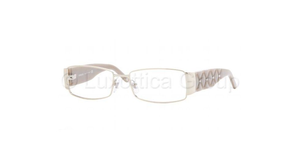 Versace VE 1153B Eyeglasses Styles -  Platinum Frame w/Non-Rx 53 mm Diameter Lenses, 1221-5316