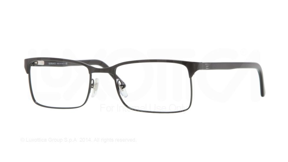 Versace VE1174 SV Prescription Eyeglasses - Matte Black Demo Lens Frame / 53 mm Prescription Lenses, 1261-5318