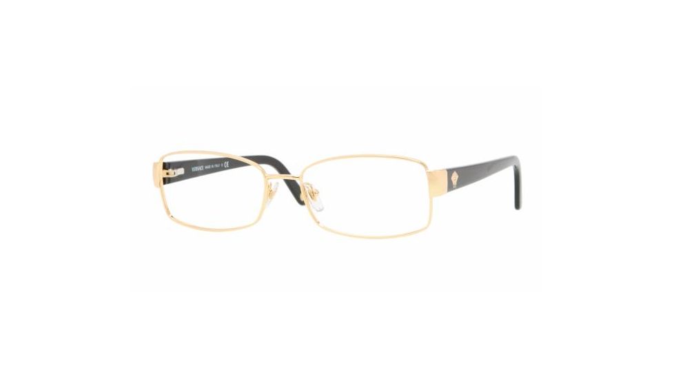 Versace VE 1177 Eyeglasses Styles -  Gold Frame w/Non-Rx 52 mm Diameter Lenses, 1002-5216