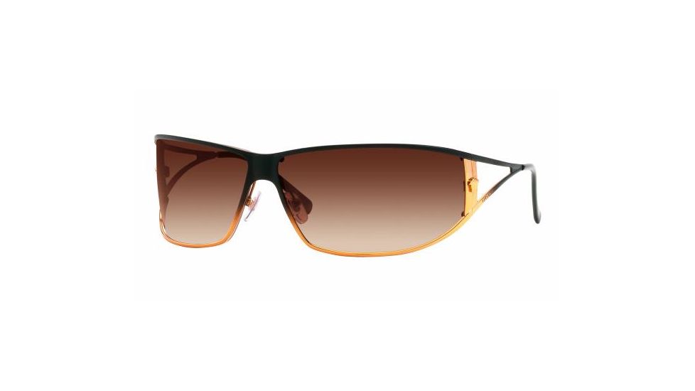 Versace VE 2040 Sunglasses Styles Black And Light Brown Frame / Brown Gradient Lenses, 116613-7409