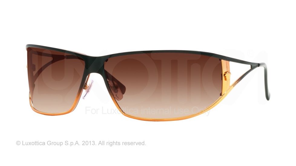 Versace VE2040 Progressive Prescription Sunglasses VE2040-116613-74 - Lens Diameter 74 mm, Frame Color Black And Light Brown