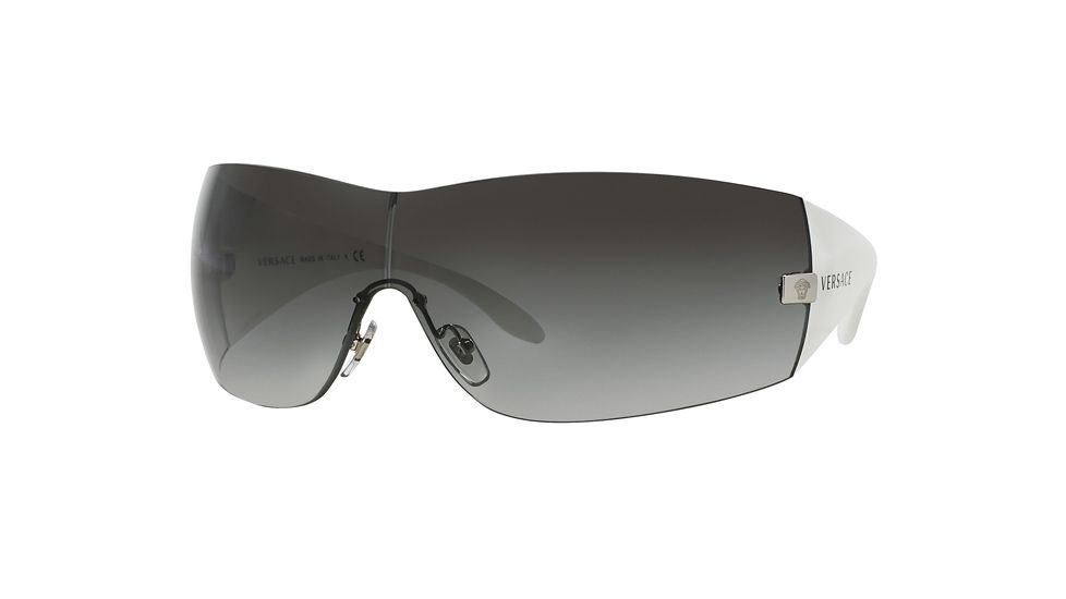 Versace VE2054 Single Vision Prescription Sunglasses VE2054-10008G-41 - Lens Diameter 141 mm, Lens Diameter 41 mm, Frame Color Silver