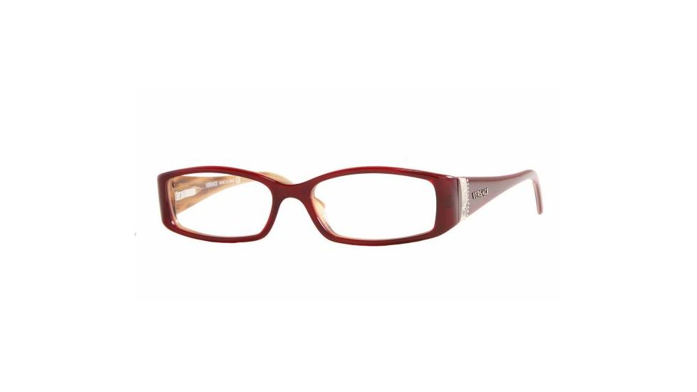 Versace VE3091B Progressive Eyeglasses Bordeaux On Havana Frame / 51 mm Prescription Lenses, 141-5115