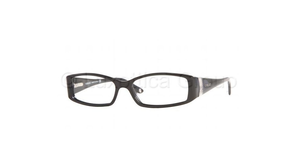 Versace VE3091B Progressive Eyeglasses Shiny Black Frame / 51 mm Prescription Lenses, GB1-5115