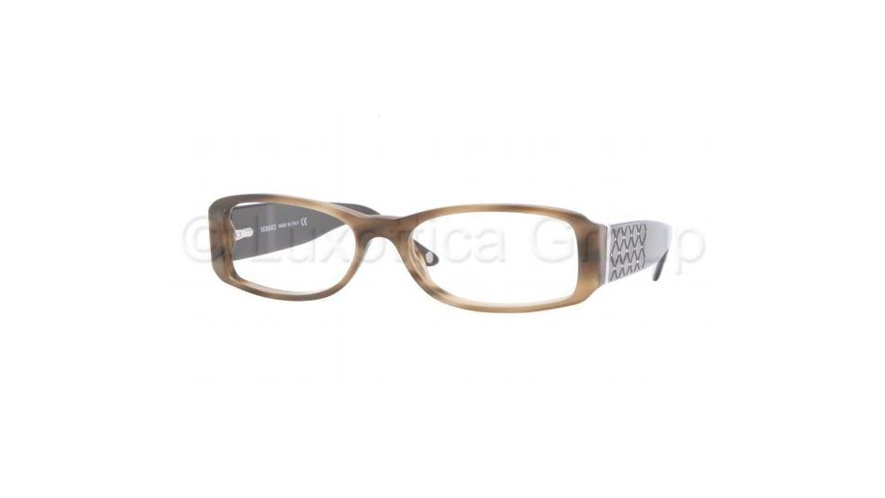 Versace VE3109B Progressive Eyeglasses Metallic Horn Striped Frame / 50 mm Prescription Lenses, 773-5016
