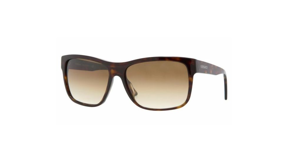 Versace VE 4179 Sunglasses Styles - Dark Havana Frame / Crystal Brown Gradient Lenses, 108-51-6016