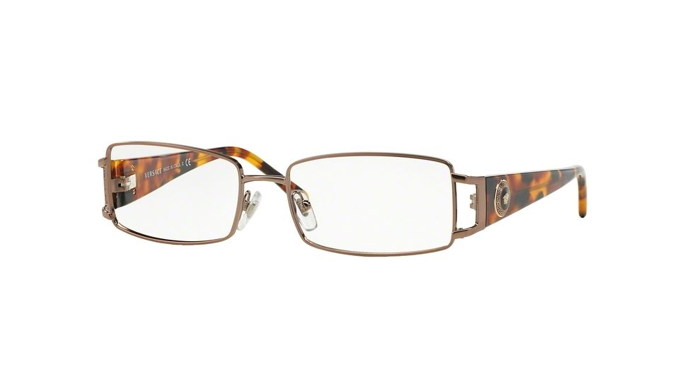 Versace VE1163M Single Vision Prescription Eyeglasses 1013-50 - Dark Copper Frame