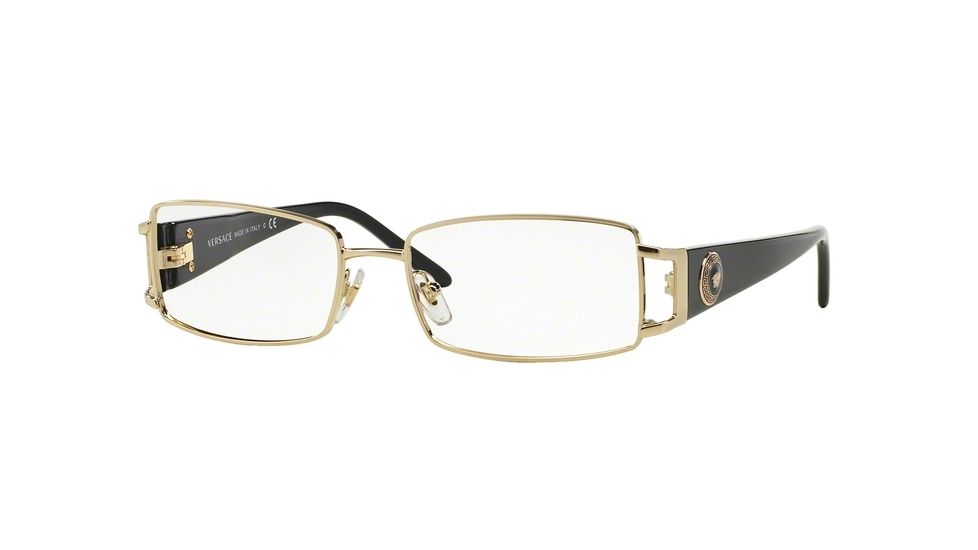 Versace VE1163M Single Vision Prescription Eyeglasses 1252-52 - Pale Gold Frame
