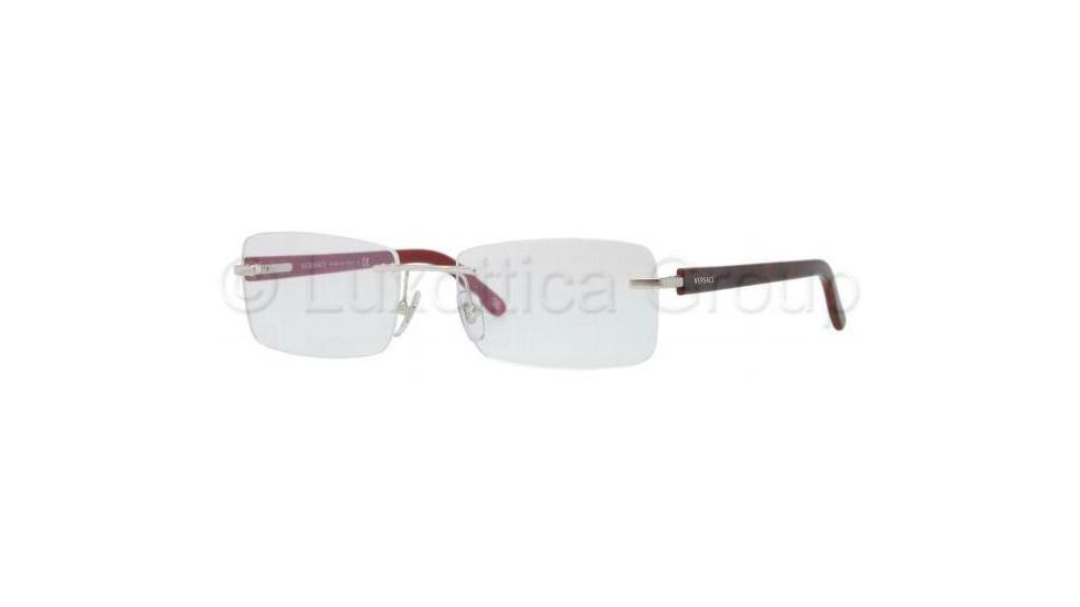 Versace VE1194 Progressive Prescription Eyeglasses 1000-5217 - Silver Frame