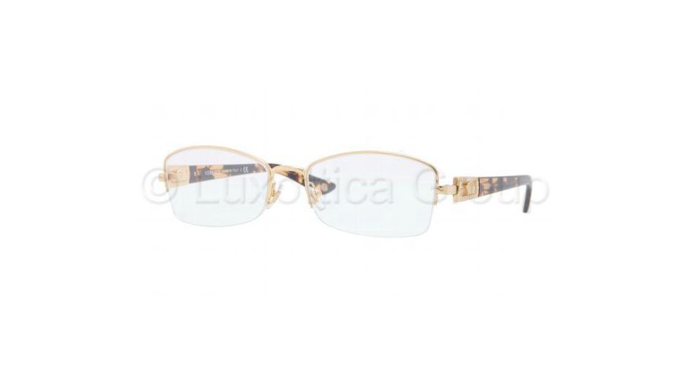 Versace VE1206B Eyeglass Frames 1324-5117 - Gold Frame