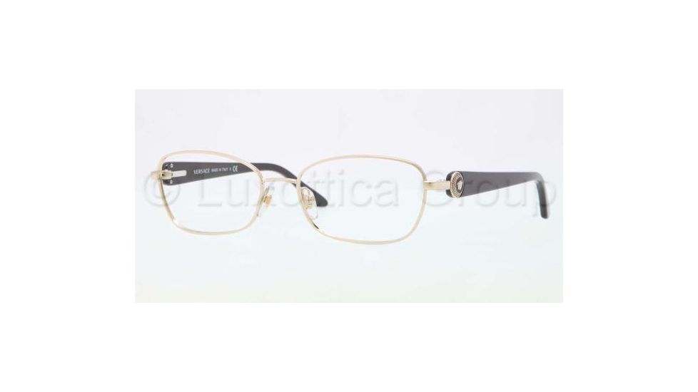 Versace VE1210 Eyeglass Frames 1252-5216 - Light Gold Frame