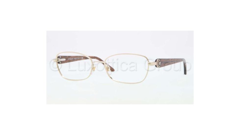 Versace VE1210 Eyeglass Frames 1327-5216 - Pale Gold Frame