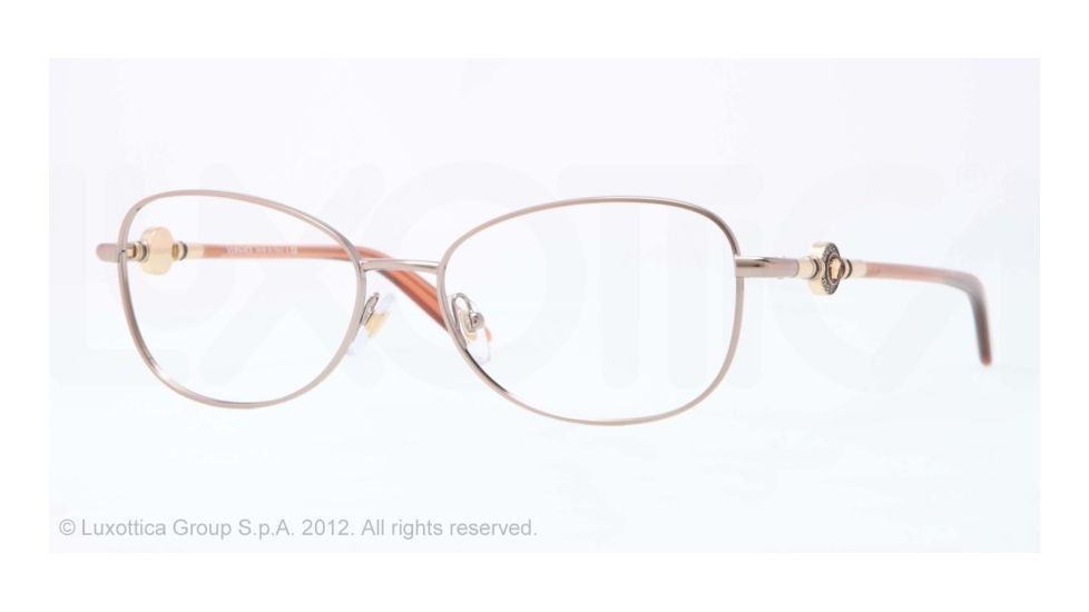 Versace VE1214 Single Vision Prescription Eyeglasses 1013-52 - Copper Frame, Demo Lens Lenses