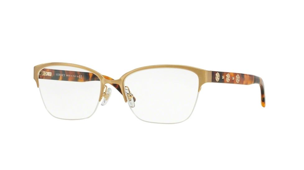 Versace VE1224 Eyeglass Frames 1352-53 - Brushed Gold Frame