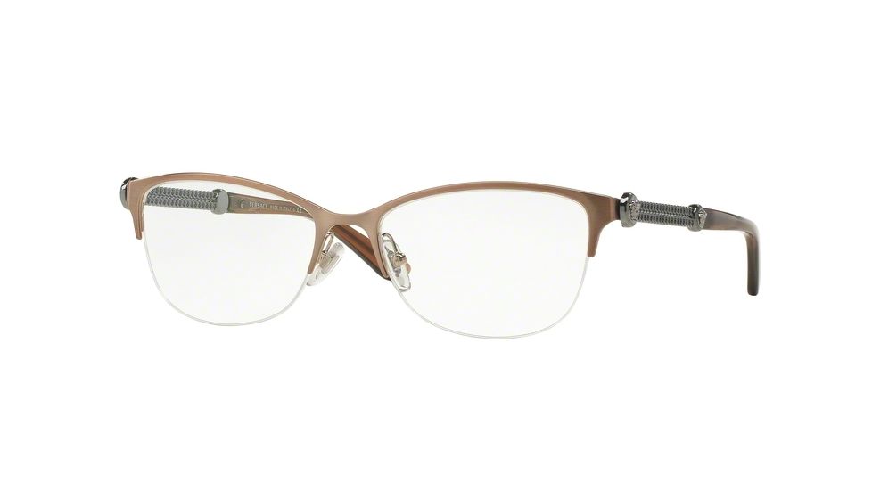 Versace VE1228 Bifocal Prescription Eyeglasses 1361-53 - Brushed Copper Frame