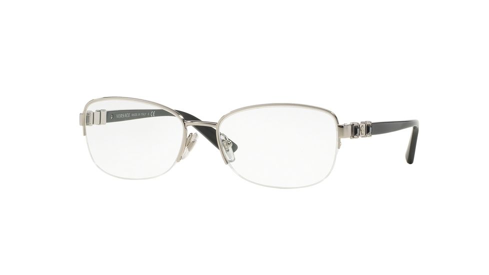 Versace VE1230B Eyeglass Frames 1000-52 - Silver Frame