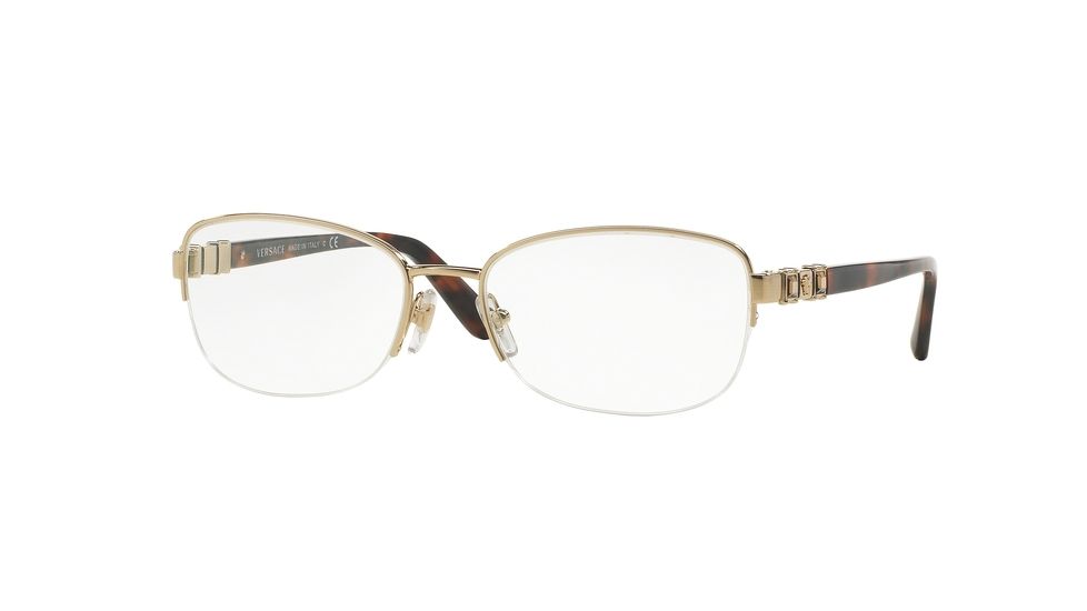Versace VE1230B Eyeglass Frames 1252-52 - Pale Gold Frame
