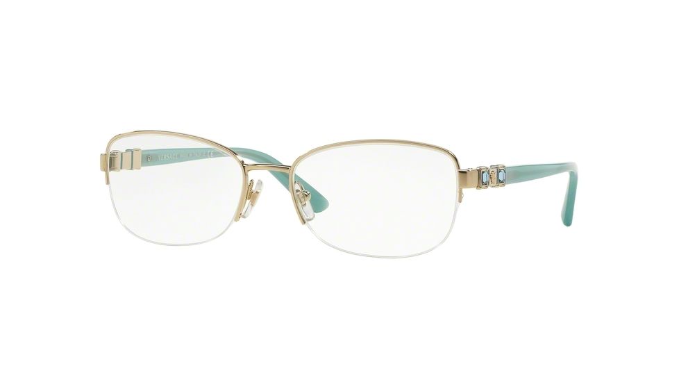 Versace VE1230B Eyeglass Frames 1362-52 - Pale Gold Frame