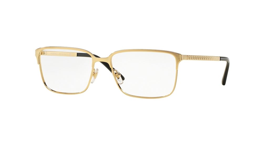 Versace VE1232 Progressive Prescription Eyeglasses 1002-56 - Gold Frame