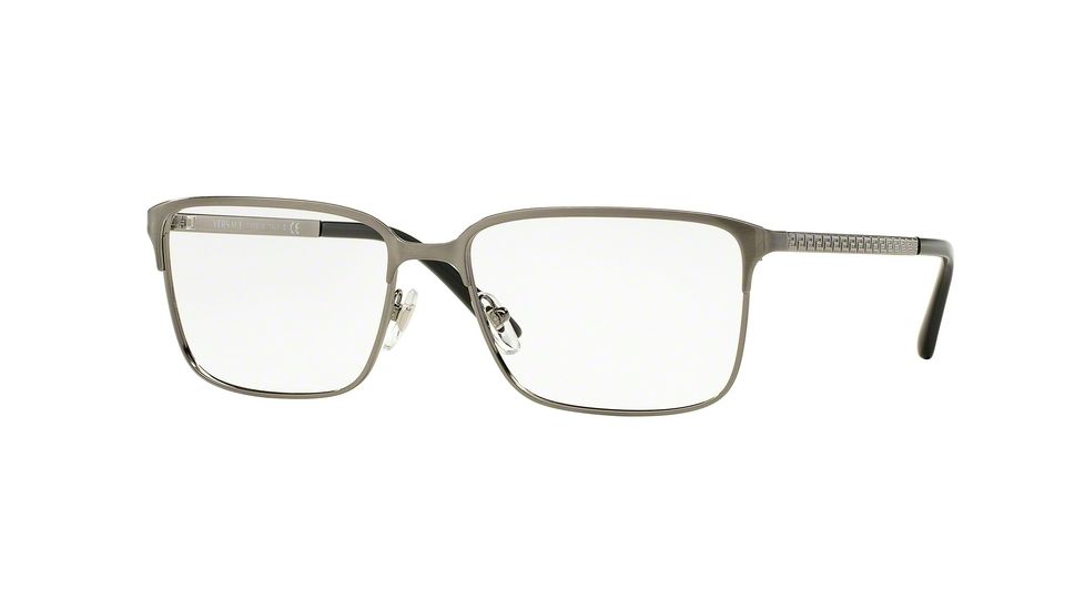 Versace VE1232 Progressive Prescription Eyeglasses 1262-56 - Brushed Gunmetal Frame